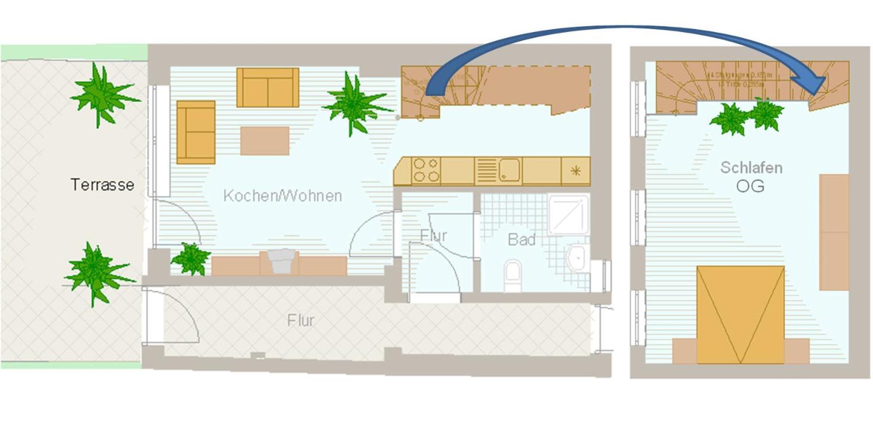 Ferienhaus Seekutter Mit Eigenem Seezugang 말호프 객실 사진